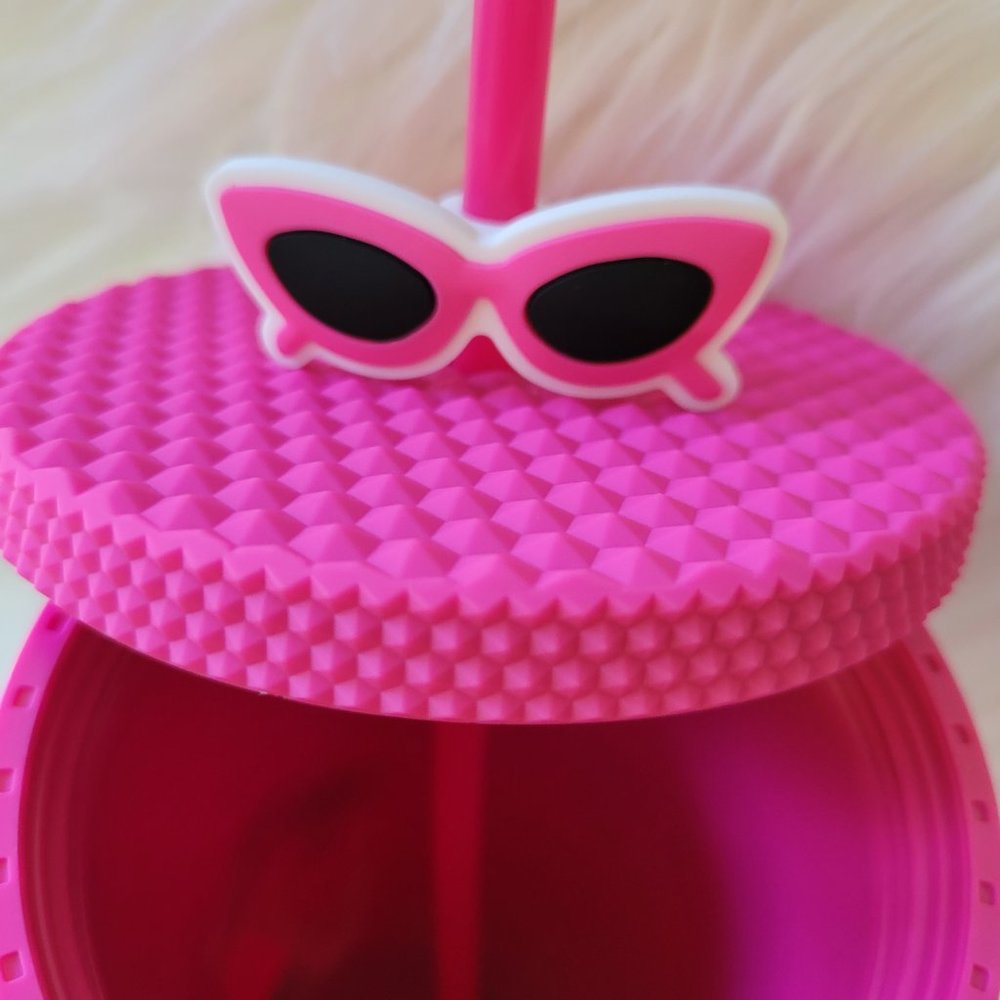 Barbie Pink Tumbler w/ Straw - Picture 7 of 8